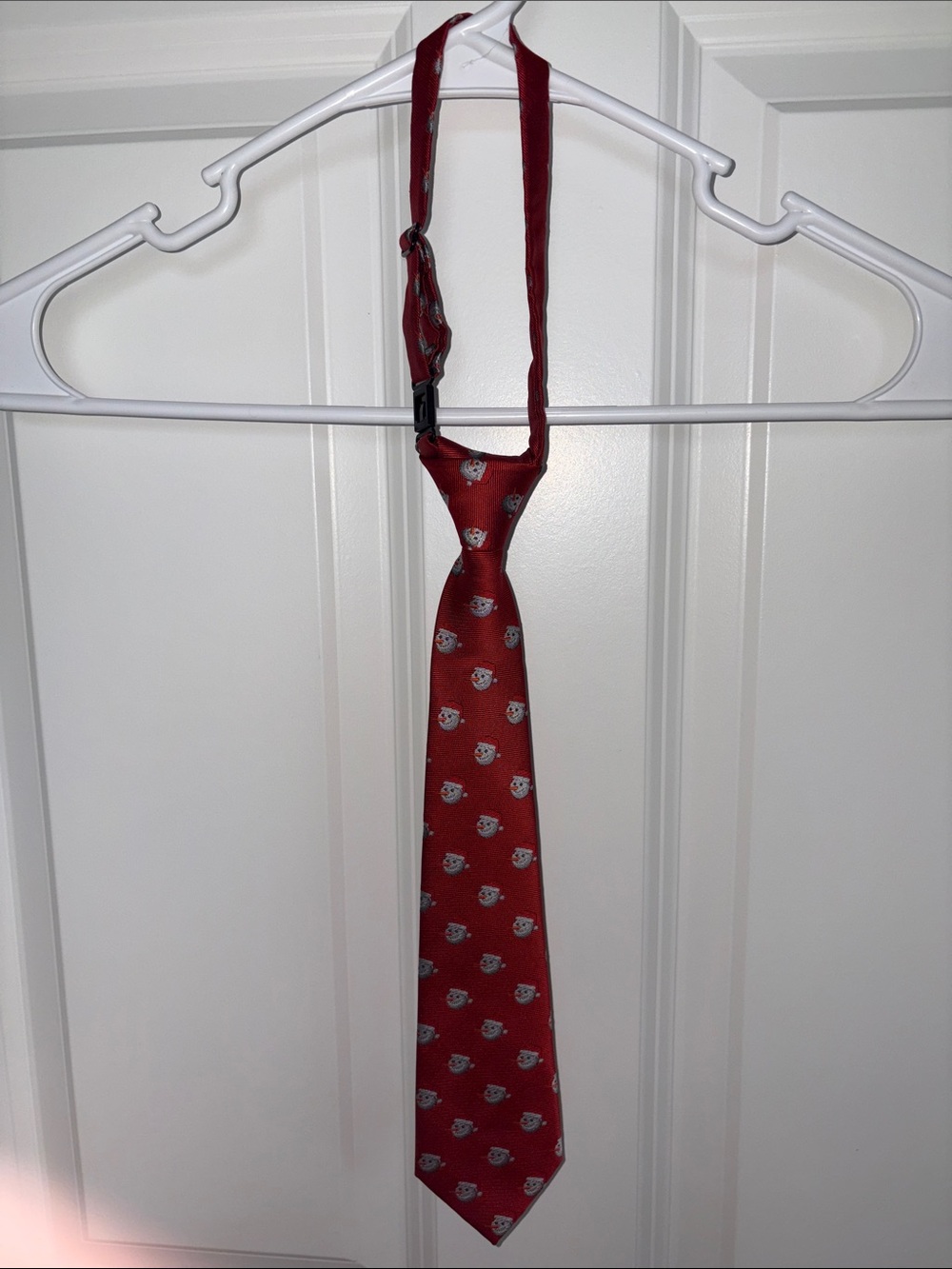 Kids Adjustable Red Patterned Tie